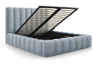 Кровать с ящиком для постельного белья Kelp, 230x165x125 см, светло-голубой цвет цена и информация | Кровати | kaup24.ee