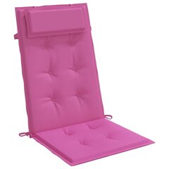 vidaXL kõrge seljatoega toolipadjad 4 tk, roosa, oxford kangas цена и информация | Подушки, наволочки, чехлы | kaup24.ee