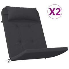 vidaXL Adirondack toolipadjad 2 tk, must, oxford kangas цена и информация | Подушки, наволочки, чехлы | kaup24.ee