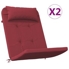 vidaXL Adirondack toolipadjad 2 tk, veinipunane, oxford kangas hind ja info | Toolipadjad ja -katted | kaup24.ee