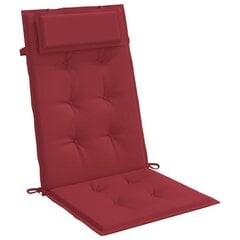 vidaXL kõrge seljatoega toolipadjad 2 tk, veinipunane, oxford kangas hind ja info | Toolipadjad ja -katted | kaup24.ee