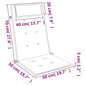vidaXL kõrge seljatoega toolipadjad 2 tk, pruunikashall, oxford kangas hind ja info | Toolipadjad ja -katted | kaup24.ee