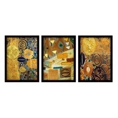 Репродукция из трех частей Абстракция 3SC154 цена и информация | Настенные деревянные декорации | kaup24.ee