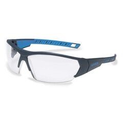Защитные очки Uvex i-Works, прозрачные линзы с покрытием supravision excellence (AC/HF), оправа антрацитовый/синий цена и информация | Головные катушки | kaup24.ee