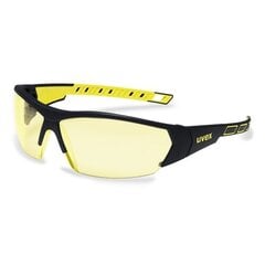 Очки Uvex I-Works, черные/желтые цена и информация | Защита головы | kaup24.ee