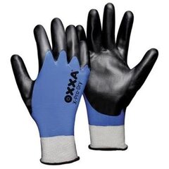 Защтные перчатки из мягкого полиэстера с двойным нитриловым покрытием OXXA X-Pro-Dry 51-300 цена и информация | Рабочие перчатки | kaup24.ee