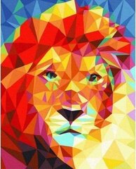 Maalimine numbrite järgi Twoje Hobby Kaleidoskoopiline lõvi, 40x50 cm цена и информация | Живопись по номерам | kaup24.ee