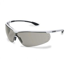 Защитные очки Uvex Sportstyle, темные линзы, покрытие supravision Extreme (антицарапинное, антизапотевающее), белые/черные цена и информация | Головные катушки | kaup24.ee