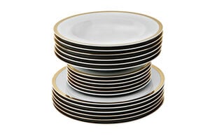 Õhtusöögikomplekt 6/25 Gold strip цена и информация | Посуда, тарелки, обеденные сервизы | kaup24.ee