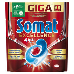 Таблетки для посудомоечных машин Somat Excellence Tablet 65VNT Doypack, 2 x 65 шт. цена и информация | Гели для посудомоечных машин | kaup24.ee