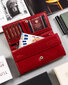 Naiste rahakott naturaalsest nahast Peterson, punane hind ja info | Naiste rahakotid | kaup24.ee