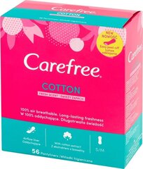 Pesukaitsmed Carefree Carefree Cotton Fresh Scent, 56 tk. цена и информация | Тампоны, гигиенические прокладки для критических дней, ежедневные прокладки | kaup24.ee