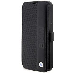 Etui BMW BMBKP14L22RDPK iPhone 14 Pro 6,1" czarny|black bookcase Leather Textured&Stripe цена и информация | Чехлы для телефонов | kaup24.ee