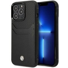 Etui BMW BMHCP14L22RSEPK iPhone 14 Pro 6,1" czarny|black Leather Card Slot цена и информация | Чехлы для телефонов | kaup24.ee