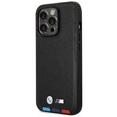 Etui BMW BMHCP14X22PTDK iPhone 14 Pro Max 6,7" czarny|black Leather Stamp Tricolor цена и информация | Чехлы для телефонов | kaup24.ee