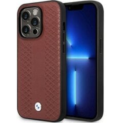 Etui BMW BMHCP14X22RFGR iPhone 14 Pro Max 6,7" burgundowy|burgundy Leather Diamond Pattern цена и информация | Чехлы для телефонов | kaup24.ee