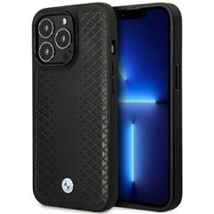 Etui BMW BMHMP14L22RFGK iPhone 14 Pro 6,1" czarny|black Leather Diamond Pattern MagSafe цена и информация | Чехлы для телефонов | kaup24.ee