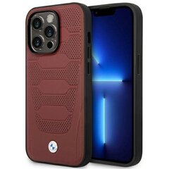 Etui BMW BMHMP14L22RPSR iPhone 14 Pro 6,1" burgundowy|burgundy Leather Seats Pattern MagSafe цена и информация | Чехлы для телефонов | kaup24.ee