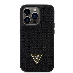 Guess Rhinestones Triangle Metal Logo Case for iPhone 14 Pro Black цена и информация | Чехлы для телефонов | kaup24.ee