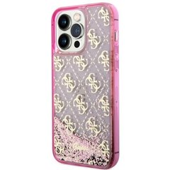 Guess GUHCP14LLC4PSGP iPhone 14 Pro 6.1" różowy|pink hardcase Liquid Glitter 4G Transculent цена и информация | Чехлы для телефонов | kaup24.ee