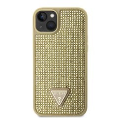 Guess Rhinestones Triangle Metal Logo Case for iPhone 14 Gold цена и информация | Чехлы для телефонов | kaup24.ee