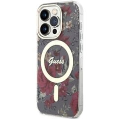 Guess GUHMP14LHCFWSA iPhone 14 Pro 6.1" zielony|khaki hardcase Flower MagSafe цена и информация | Чехлы для телефонов | kaup24.ee