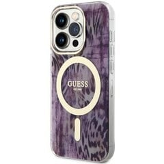 Guess GUHMP14LHLEOPWP iPhone 14 Pro 6.1" różowy|pink hardcase Leopard MagSafe цена и информация | Чехлы для телефонов | kaup24.ee