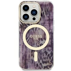 Guess GUHMP14LHLEOPWP iPhone 14 Pro 6.1" różowy|pink hardcase Leopard MagSafe цена и информация | Чехлы для телефонов | kaup24.ee