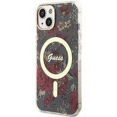 Guess GUHMP14MHCFWSA iPhone 14 Plus 6.7" zielony|khaki hardcase Flower MagSafe цена и информация | Чехлы для телефонов | kaup24.ee