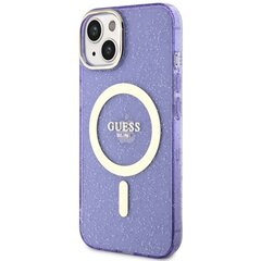 Guess GUHMP14MHCMCGU iPhone 14 Plus 6.7" purpurowy|purple hardcase Glitter Gold MagSafe цена и информация | Чехлы для телефонов | kaup24.ee