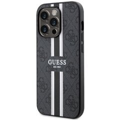 Guess GUHMP14XP4RPSK iPhone 14 Pro Max 6.7" czarny|black hardcase 4G Printed Stripes MagSafe цена и информация | Чехлы для телефонов | kaup24.ee