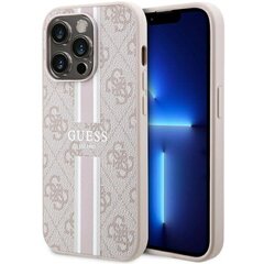 Guess GUHMP14LP4RPSP iPhone 14 Pro 6.1" różowy|pink hardcase 4G Printed Stripes MagSafe цена и информация | Чехлы для телефонов | kaup24.ee