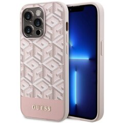 Guess GUHMP14XP4RPSP iPhone 14 Pro Max 6,7" różowy|pink hardcase 4G Printed Stripes MagSafe цена и информация | Чехлы для телефонов | kaup24.ee