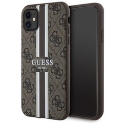 Guess GUHMN61P4RPSW iPhone 11 | Xr brązowy|brown hardcase 4G Printed Stripes MagSafe цена и информация | Чехлы для телефонов | kaup24.ee