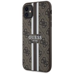 Guess GUHMP14XP4RPSW iPhone 14 Pro Max 6.7" brązowy|brown hardcase 4G Printed Stripes MagSafe цена и информация | Чехлы для телефонов | kaup24.ee