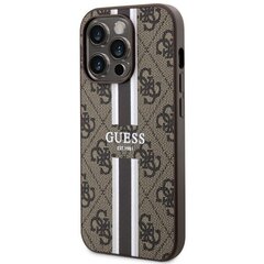 Guess GUHMP14LP4RPSW iPhone 14 Pro 6.1" brązowy|brown hardcase 4G Printed Stripes MagSafe цена и информация | Чехлы для телефонов | kaup24.ee