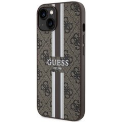 Guess GUHMP14SP4RPSW iPhone 14 6,1" brązowy|brown hardcase 4G Printed Stripes MagSafe цена и информация | Чехлы для телефонов | kaup24.ee