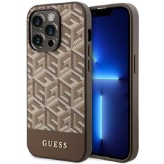 Guess GUHMP14XHGCFSEW iPhone 14 Pro Max 6.7" brązowy|brown hard case GCube Stripes MagSafe цена и информация | Чехлы для телефонов | kaup24.ee