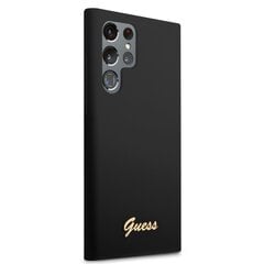 Guess Liquid Silicone Metal Logo Case for Samsung Galaxy S23 Ultra Black цена и информация | Чехлы для телефонов | kaup24.ee