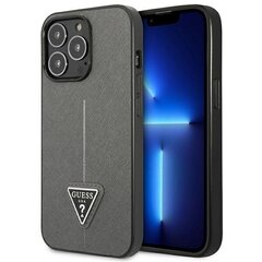 Guess GUHCP14XPSATLG iPhone 14 Pro Max 6,7" srebrny|silver hardcase SaffianoTriangle Logo цена и информация | Чехлы для телефонов | kaup24.ee