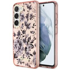 Guess GUHCS23MHCFWSP S23+ S916 różowy|pink hardcase Flower Collection цена и информация | Чехлы для телефонов | kaup24.ee