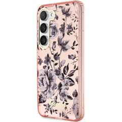 Guess GUHCS23MHCFWSP S23+ S916 różowy|pink hardcase Flower Collection цена и информация | Чехлы для телефонов | kaup24.ee