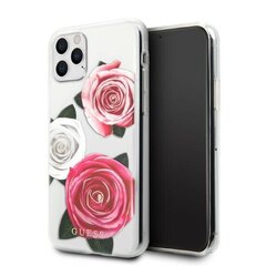 Guess GUHCN58ROSTRT iPhone 11 Pro transparent hardcase Flower Desire Pink & White Rose цена и информация | Чехлы для телефонов | kaup24.ee