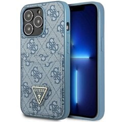 Guess GUHCP13XP4TPB iPhone 13 Pro Max 6,7" niebieski|blue hardcase 4G Triangle Logo Cardslot цена и информация | Чехлы для телефонов | kaup24.ee