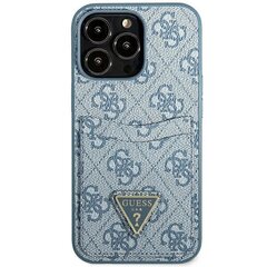 Guess GUHCP13XP4TPB iPhone 13 Pro Max 6,7" niebieski|blue hardcase 4G Triangle Logo Cardslot цена и информация | Чехлы для телефонов | kaup24.ee