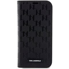 Karl Lagerfeld KLBKP14SSAKLHPK iPhone 14 6.1" bookcase czarny|black Saffiano Monogram цена и информация | Чехлы для телефонов | kaup24.ee