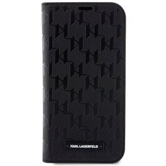 Karl Lagerfeld KLBKP14XSAKLHPK iPhone 14 Pro Max 6.7" bookcase czarny|black Saffiano Monogram цена и информация | Чехлы для телефонов | kaup24.ee