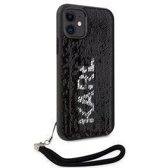 Karl Lagerfeld Sequins Reversible Case for iPhone 11 Black|Silver цена и информация | Чехлы для телефонов | kaup24.ee