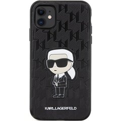 Original Pouch KARL LAGERFELD Saffiano Monogram Ikonik KLHCN61SAKHPKK for Iphone 11| Xr Black цена и информация | Чехлы для телефонов | kaup24.ee