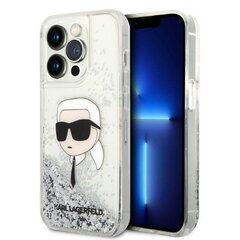 Karl Lagerfeld KLHCP14LLNKHCH iPhone 14 Pro 6,1" srebrny|silver hardcase Glitter Karl Head цена и информация | Чехлы для телефонов | kaup24.ee